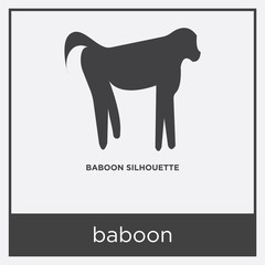 Wall Mural - baboon icon isolated on white background