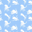 © WonderWonder - Seamless background with octopuses