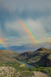 Fototapeta Tęcza - Double Rainbow Over Big Bend