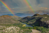 Fototapeta Tęcza - Double Rainbow Over Big Bend