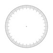 © svitlananiko - Measuring circle scale. Measuring round scale, Level indicator, measurement acceleration, circular meter, round meter for household appliances. 32 large divisions, 160 small. Vector AI10