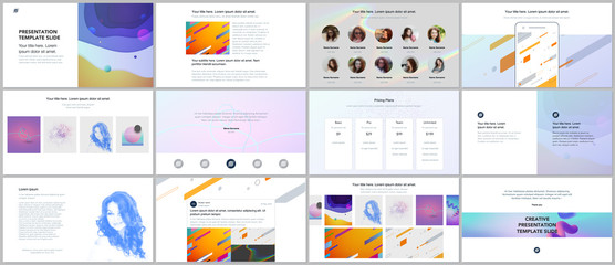 Wall Mural - minimal presentations, portfolio templates. simple elements on white background. brochure cover vect