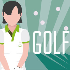 Canvas Print - Golf player avatar concept