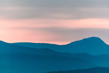 Poster - Mountains Range in Vancouver, BC, Canada