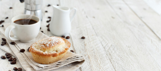 Italian coffee set for breakfast