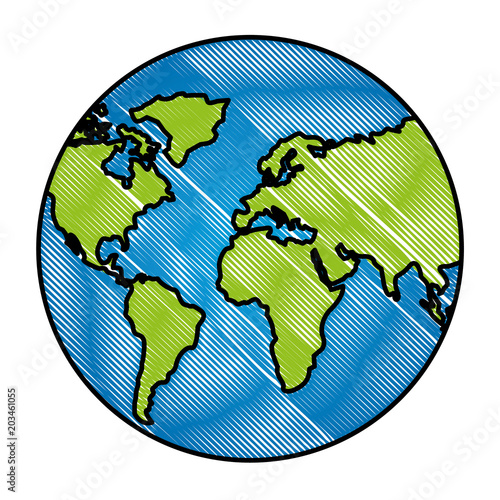 Fotografia globe map world location geography vector illustration