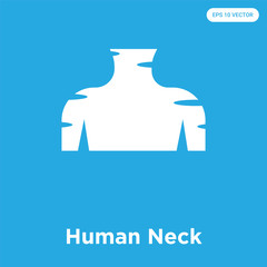 Poster - Human Neck icon isolated on blue background