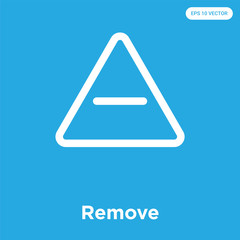 Sticker - Remove icon isolated on blue background
