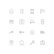 © Birgul - Buildings And Constructions linear thin icons set. Outlined simple vector icons