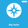 Big Helm icon isolated on blue background