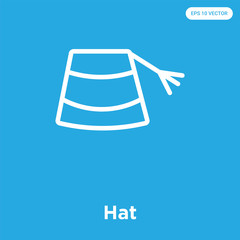 Canvas Print - Hat icon isolated on blue background