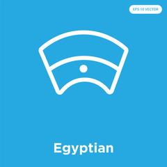 Wall Mural - Egyptian icon isolated on blue background