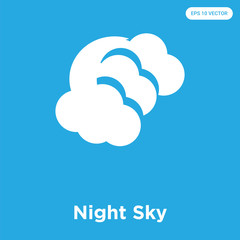 Poster - Night Sky icon isolated on blue background