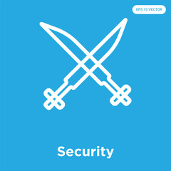 Wall Mural - Security icon isolated on blue background