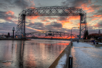 Sticker - Canal Park is a Popular Tourist Destination in Duluth, Minnesota on Lake Superior