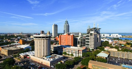 Downtown Mobile, Alabama cityscape 