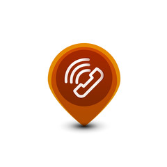 Wall Mural - Vector phone support web button