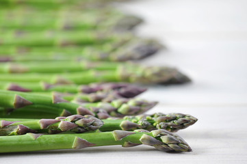 Wall Mural - sprouts of fresh green asparagus