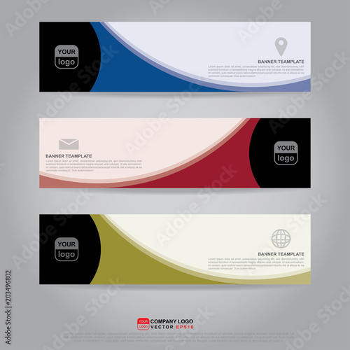 template of banner brochure flyer and card voucher for header