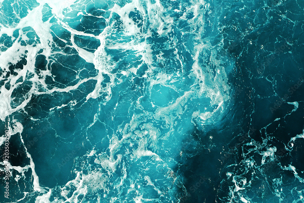 blue sea water texture - obrazy, fototapety, plakaty 
