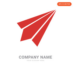 Wall Mural - Paper plane company logo design