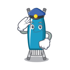 Canvas Print - Police iron board character cartoon