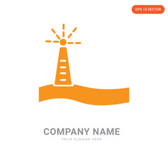 Wall Mural - Lighttower with Light company logo design