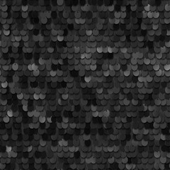 Wall Mural - seamless black texture of fabric with sequins - vector eps10