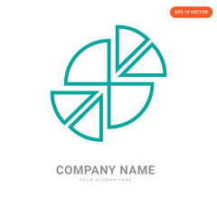Wall Mural - Pie chart company logo design