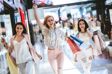 Girls At Shopping Center