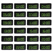 digital clock illustration with green numbers