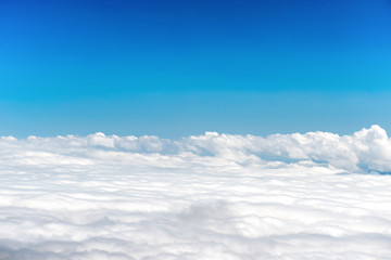white clouds on the blue sky as nature background