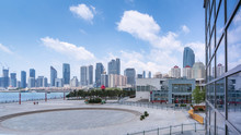 The Skyline Of The Architectural Landscape Of Qingdao City Square