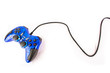 isolated blue joystick for controller and play video game isolate