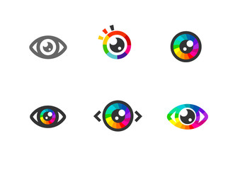 Sticker - Eye icon - eye symbol. flat eye sign vector.  colorful eye icons