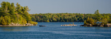 Small Fishing Boat Among The Thousand Islands, St. Lawrence River