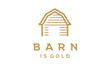 Golden Wood Barn Farm Minimalist Vintage Retro Line Art Logo design inspiration