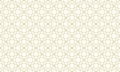 Aufkleber - Pattern circle seamless abstract background gold color and line. Geometric line vector.