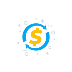 Poster - cash back, money refund and exchange vector icon