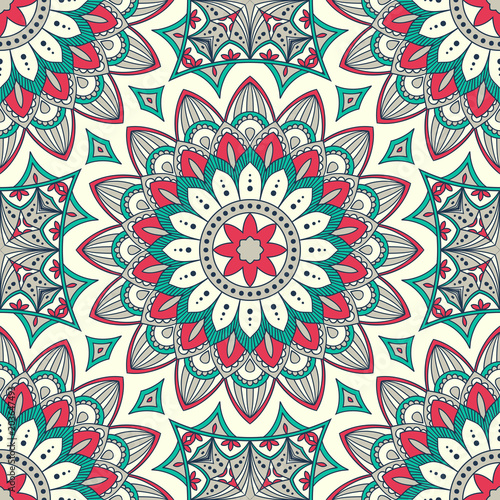 Cotton fabric Ręcznie rysowane ozdobnych jednolity wzór. Ilustracja wektorowa