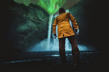 Explorer On The Icelandic Tour, Traveling Across Iceland Discovering Natural Destinations
