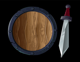 Sharp sword with shield 