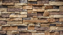 Natural Stone Brick Wall Texture Background