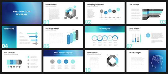 Wall Mural - business presentation templates