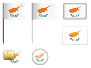 Sticker - Cyprus flag set