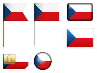 Sticker - Czech Republic flag set