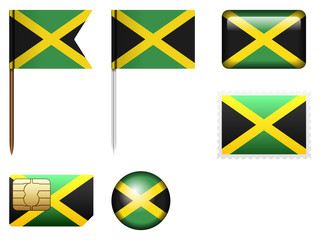 Sticker - Jamaica flag set