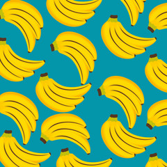 Poster - fresh bananas pattern background vector illustration design