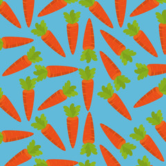 Poster - fresh carrots pattern background vector illustration design