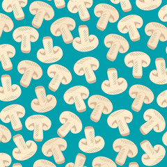 Poster - fresh mushrooms pattern background vector illustration design